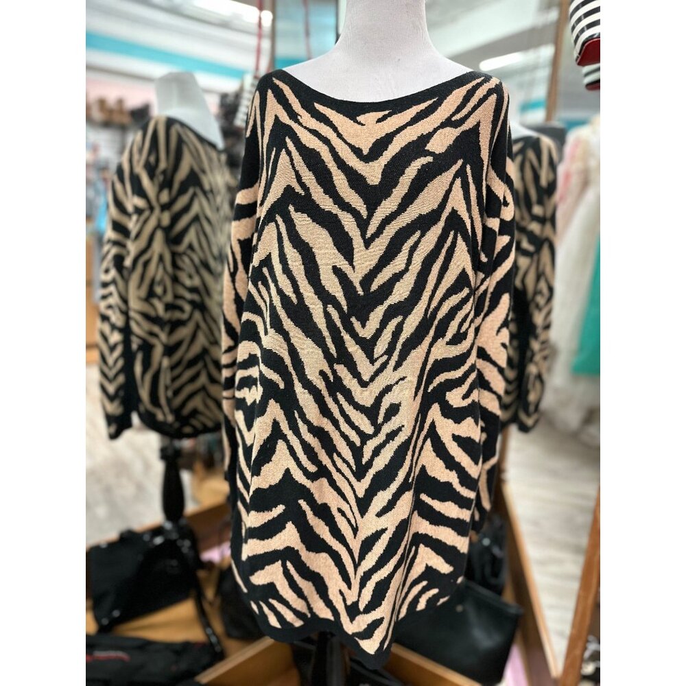 Cabi Zebra Dazzle Sweater in M